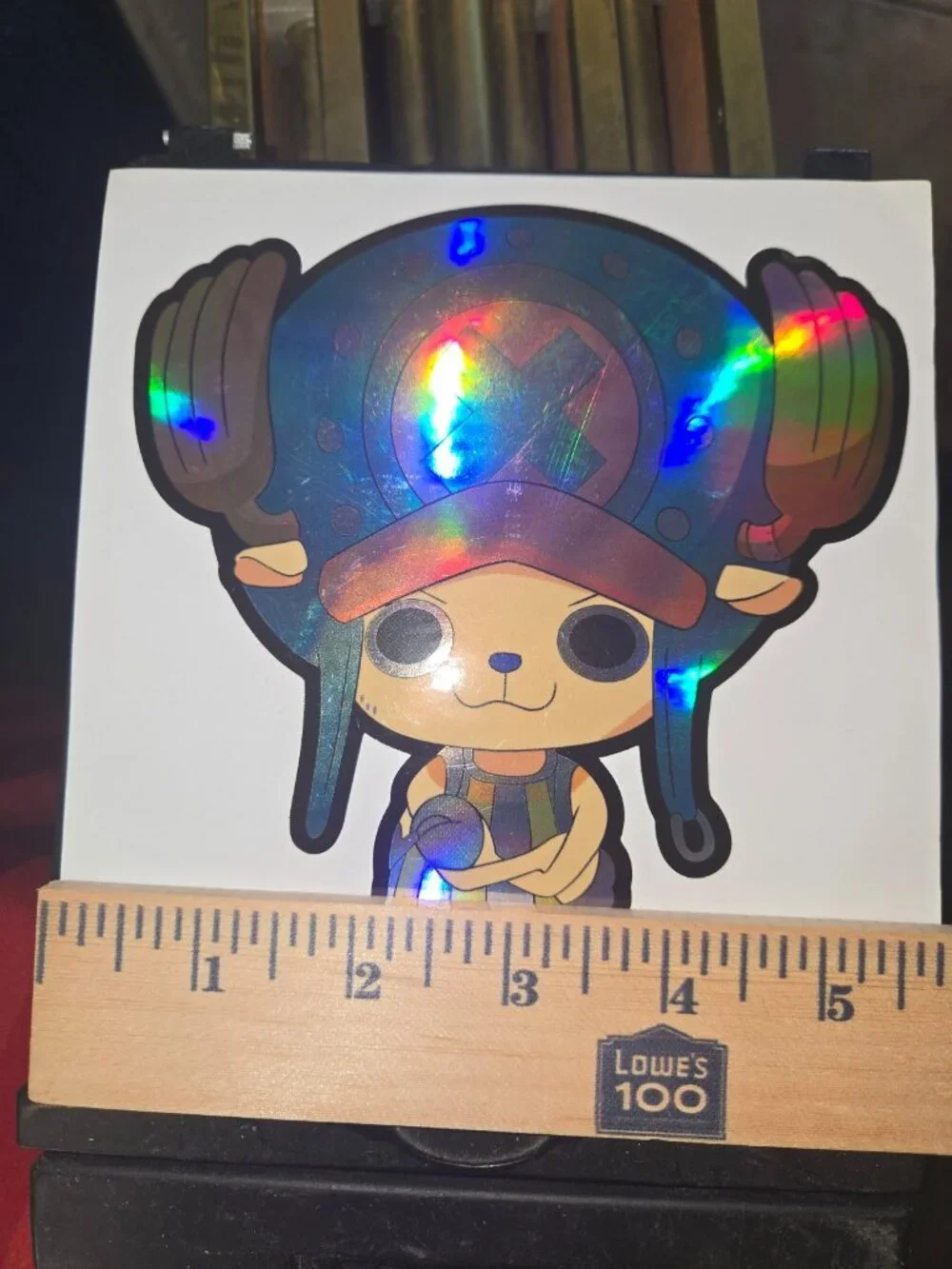 One Piece Chopper Holographic Anime Motion Car Sticker Decal Peeker